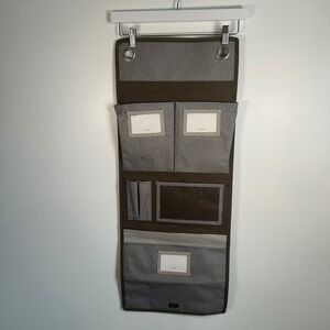 Thirty One Hang Up Room Organizer Brown Grey Pin‎ Dot Wall Storage READ